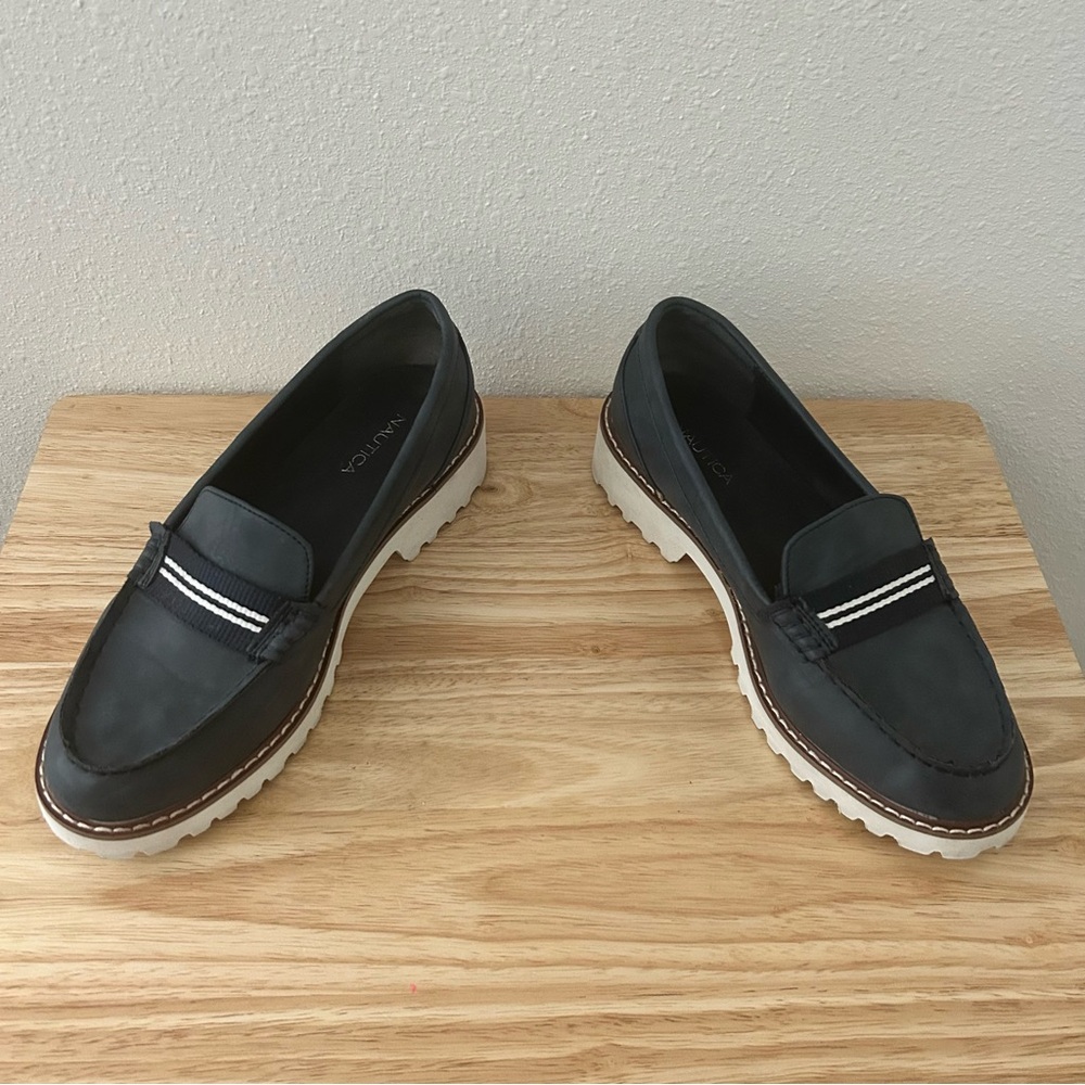 Nautica Navy and White Loafers - Picture 7 of 15